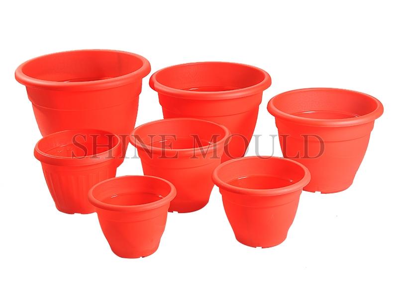 Red Round Flower Pot Mould