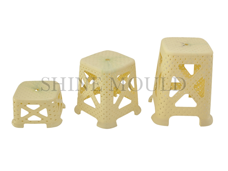 Light Yellow Plastic Stool Mould