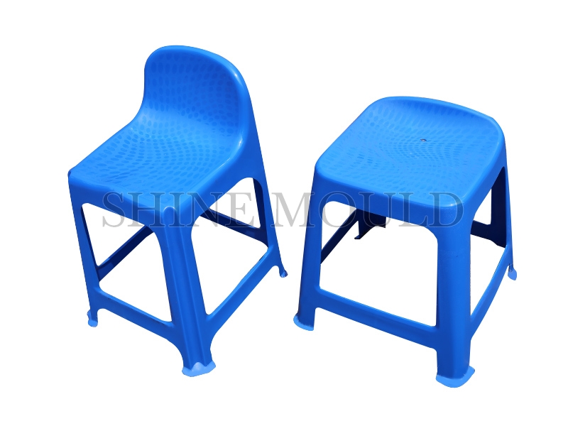Blue Set Plastic Stool Mould