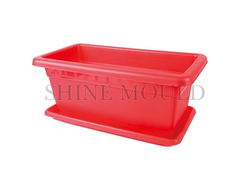 Red  Rectangle Flower Pot Mould